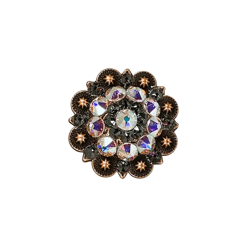 Ab & Jet Copper 1.5" European Crystal Concho 1