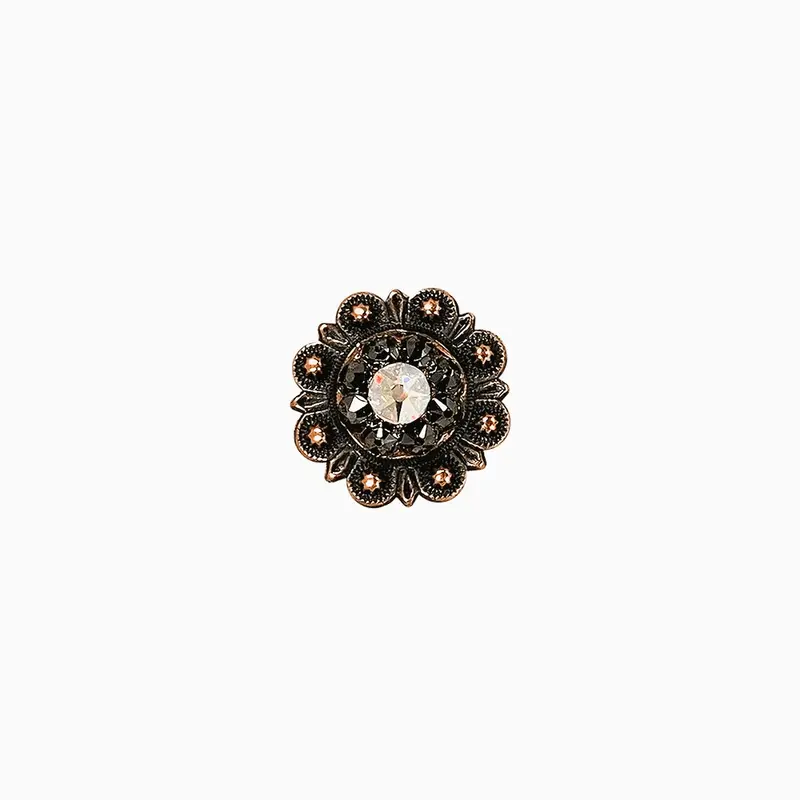 Ab & Jet  Copper 1" European Crystal Concho 1