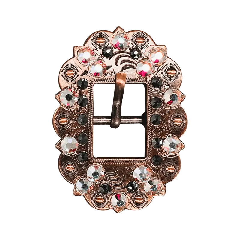 Ab & Jet Copper European Crystal Cart Buckle 1