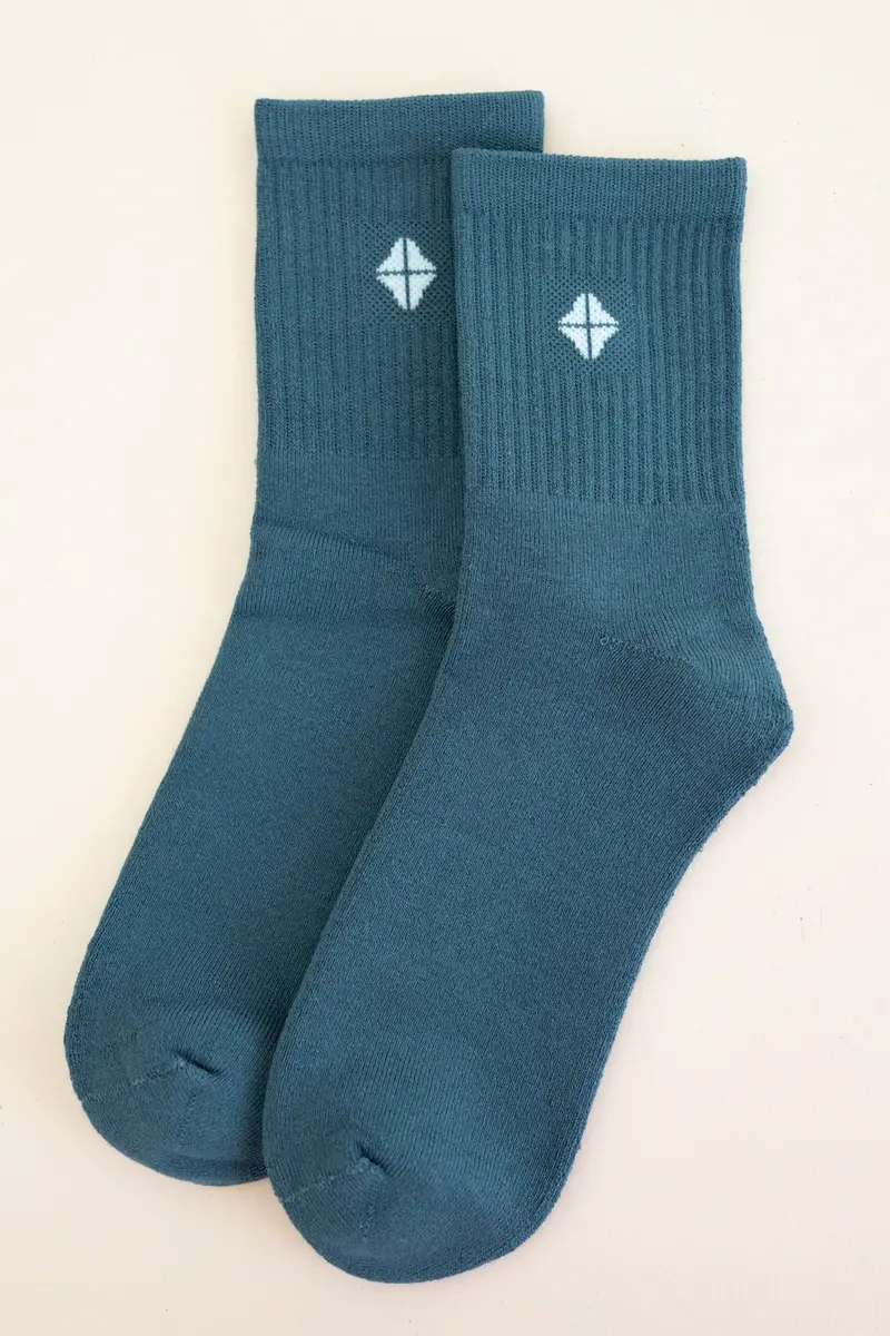 Adult Crew Socks In Atlantic 1