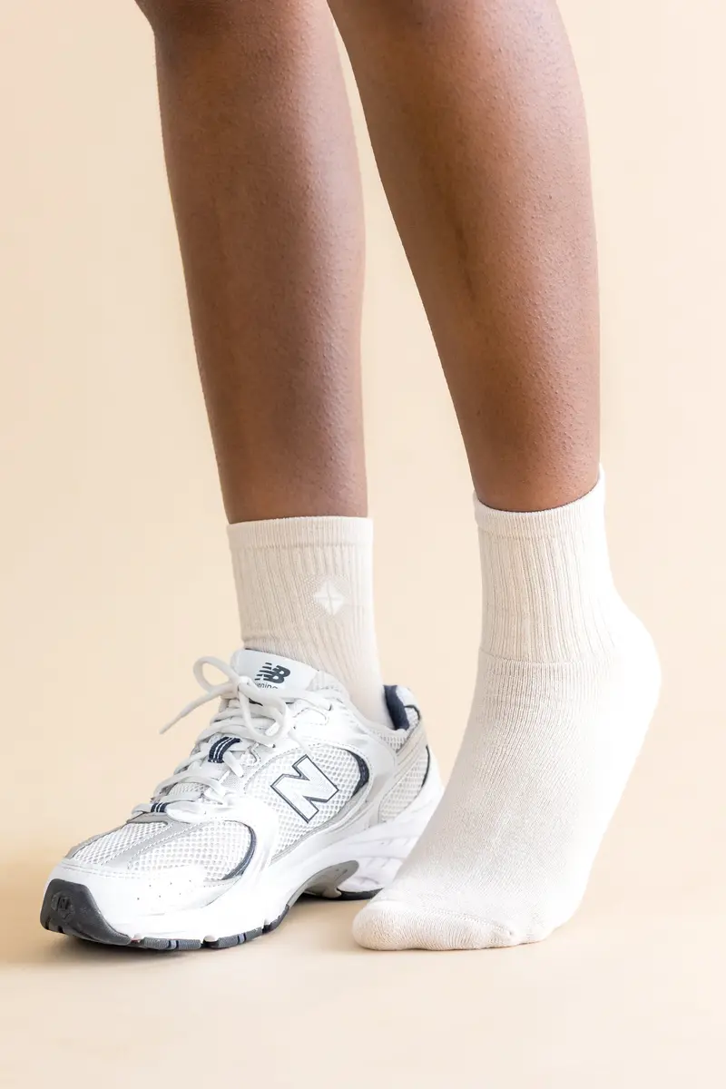 Adult Crew Socks In Oat 1