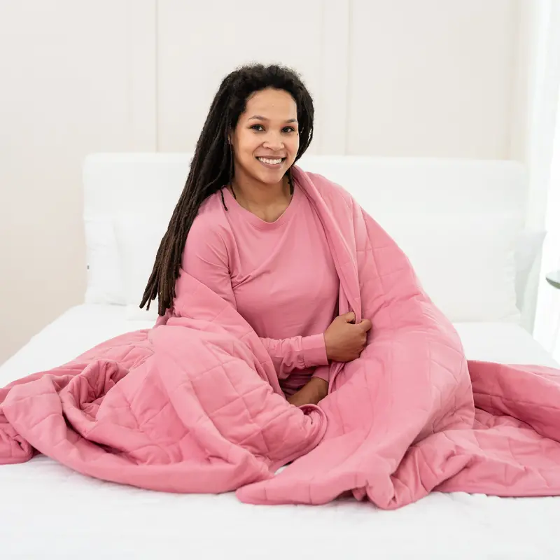 Adult Quilted Blanket In Apple Blossom 2.5 2