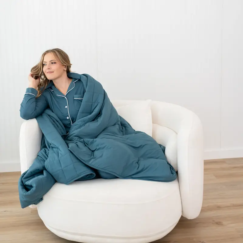 Adult Quilted Blanket In Atlantic 2.5 1