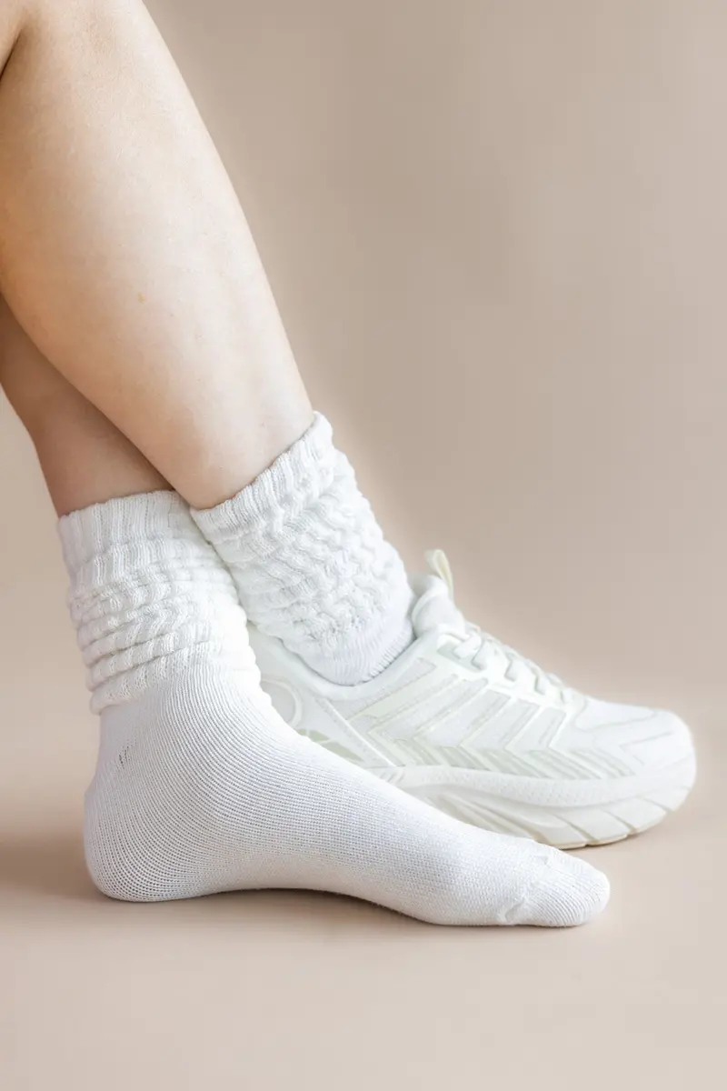 Adult Scrunch Socks In Cloud 1