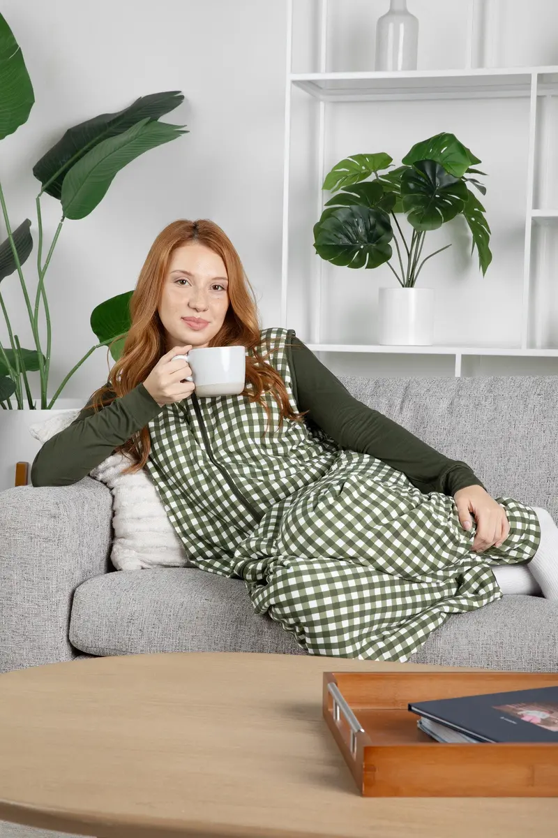Adult Sleep Bag Walker In Gingham Fir 1