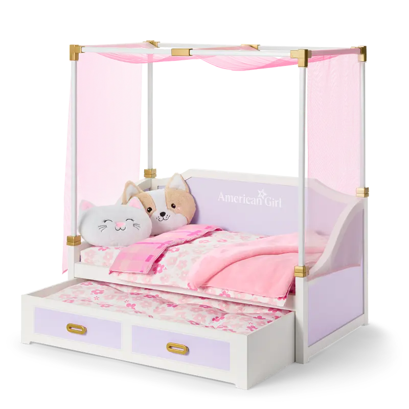All Set For Sleepovers Canopy Bed For 18-Inch Dolls 1