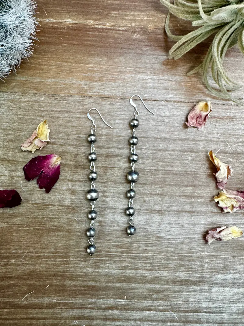 All Sterling Silver Pearls Earrings Dangle Simple On Needle 1
