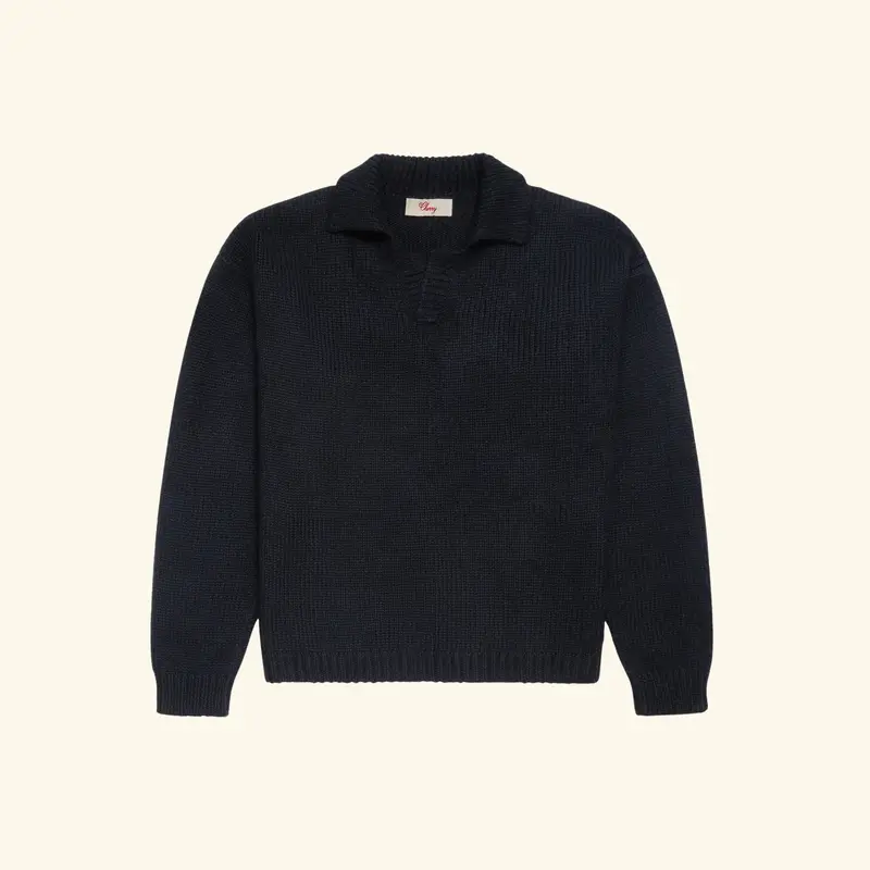 Alpaca Knit Henley (Black) 1
