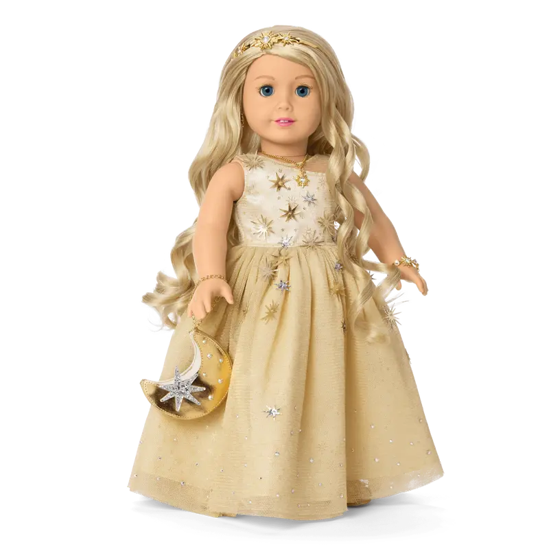 American Girl® 2025 Glimmering Gold™ Holiday Collector Doll 1
