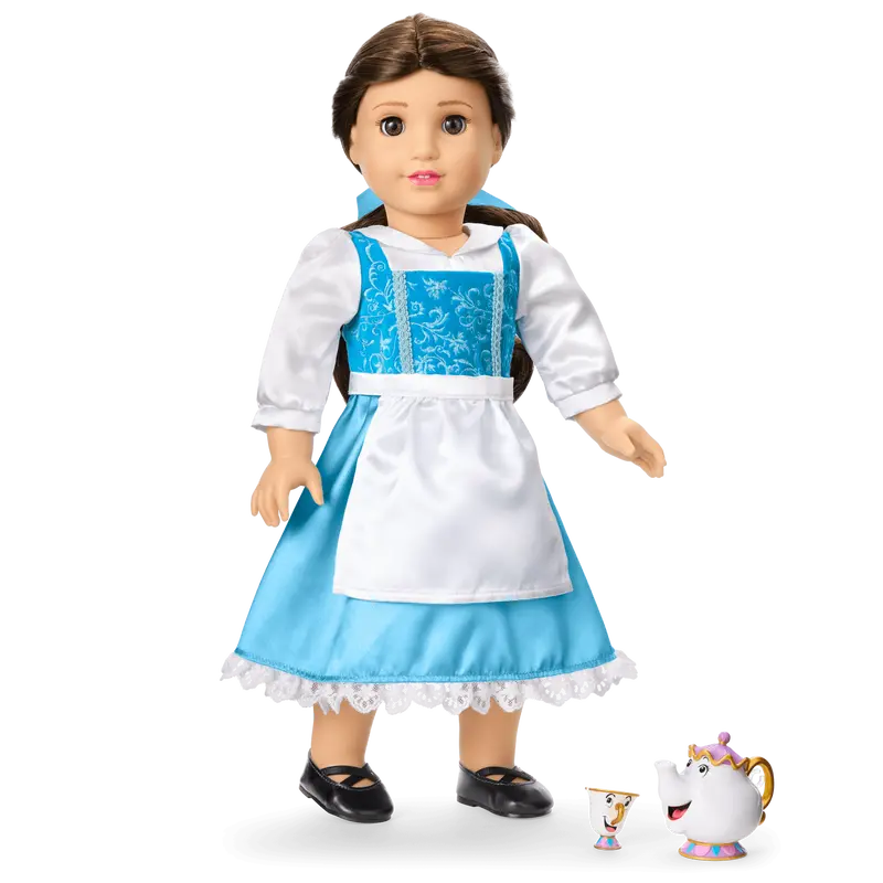 American Girl® Disney Princess Belle Blue Dress, Mrs. Potts, Chip & Accessories For 18-Inch Dolls 2