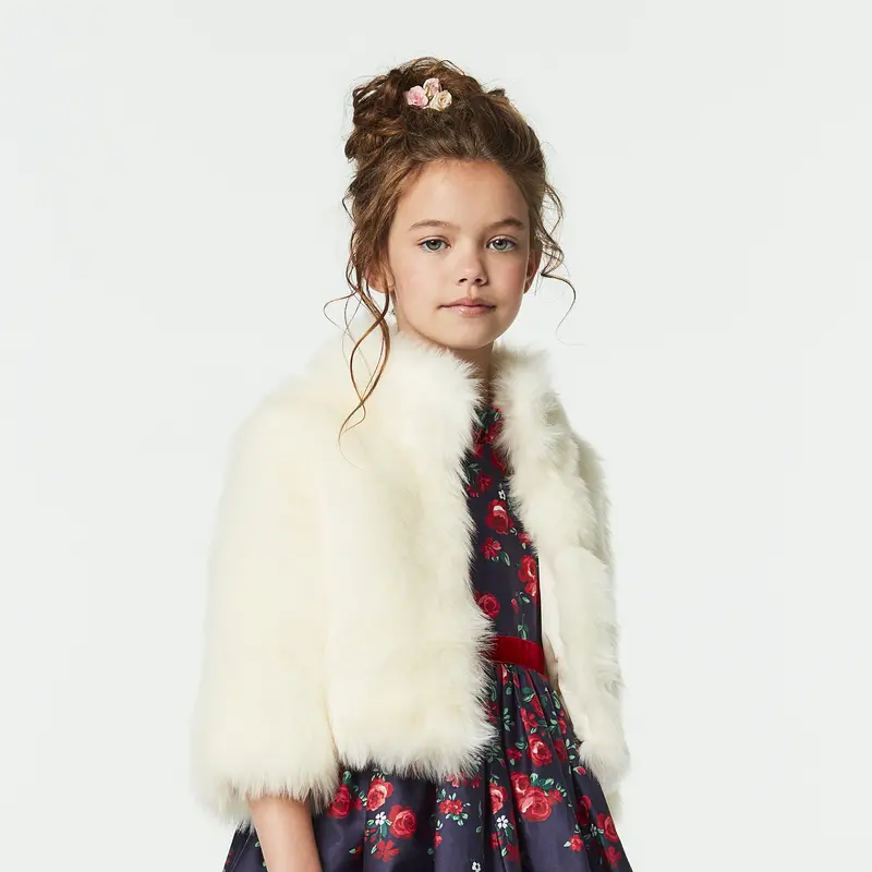 American Girl® X Janie And Jack Soft As Snow Fur Jacket For Girls 1