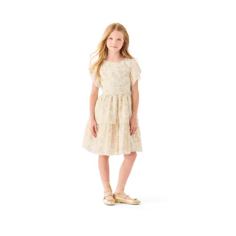 American Girl® X Janie And Jack Sparkly Cream Celebration Dress For Little Girls & Girls 1