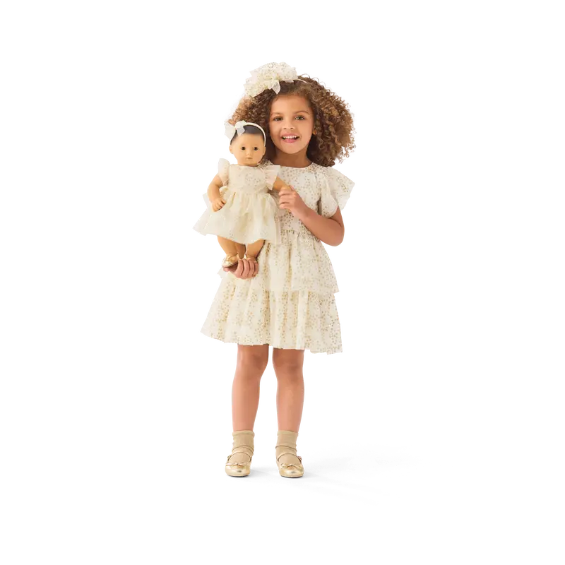 American Girl® X Janie And Jack Sparkly Cream Celebration Dress For Little Girls & Girls 4