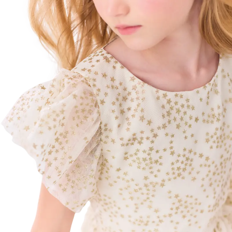American Girl® X Janie And Jack Sparkly Cream Celebration Dress For Little Girls & Girls 8