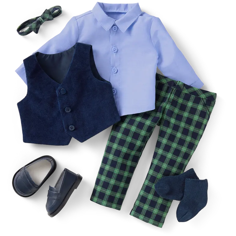 American Girl® X Janie And Jack Tartan Plaid Outfit For 18-Inch Dolls 1