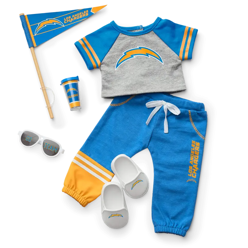American Girl® X Nfl Los Angeles Chargers Fan Outfit & Accessories For 18-Inch Dolls 1