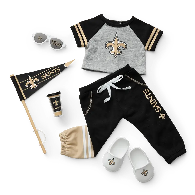 American Girl® X Nfl New Orleans Saints Fan Outfit & Accessories For 18-Inch Dolls 1