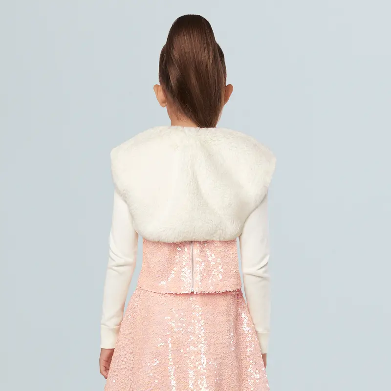 American Girl® X Something Navy Frosty Faux-Fur Shrug For Girls 3