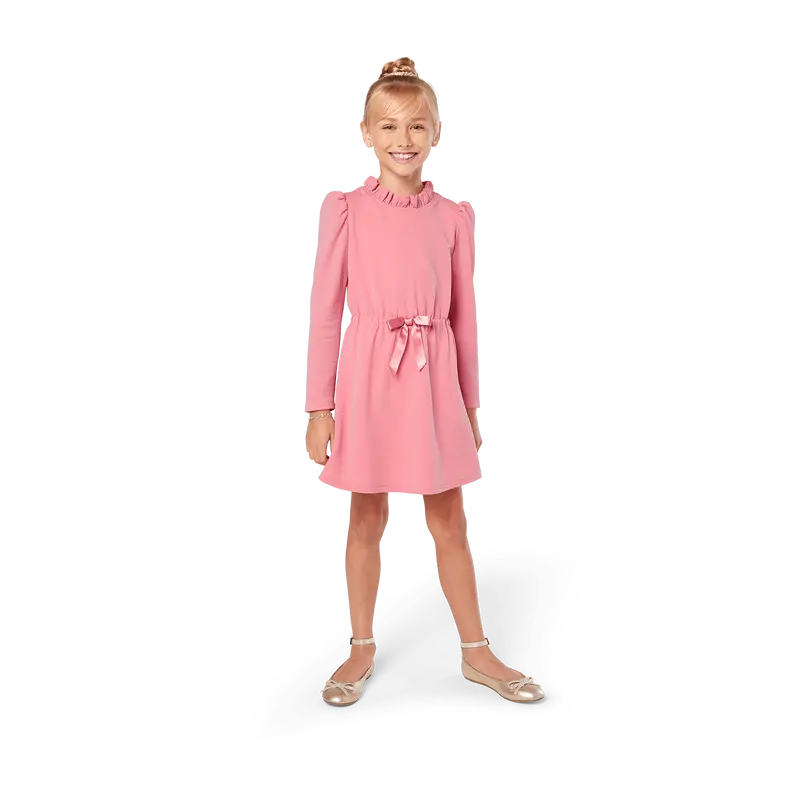 American Girl® X Something Navy Rosy Radiance Puff-Sleeve Dress For Girls 1