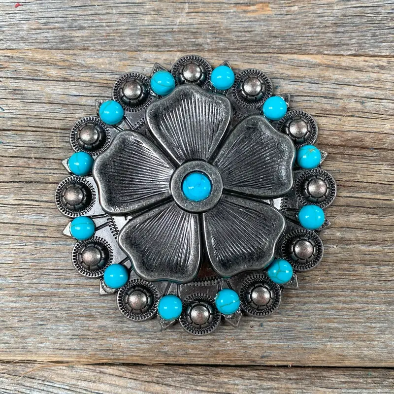 Antique Silver Flower Turquoise Berry Jacket #Bjw110l 1