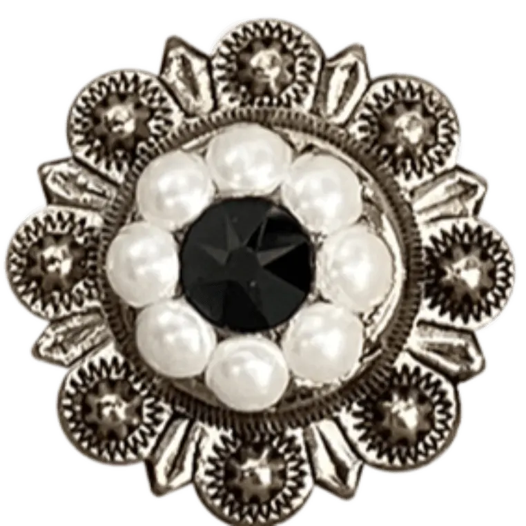 Antique Silver Jet - Pearl - Clear 1