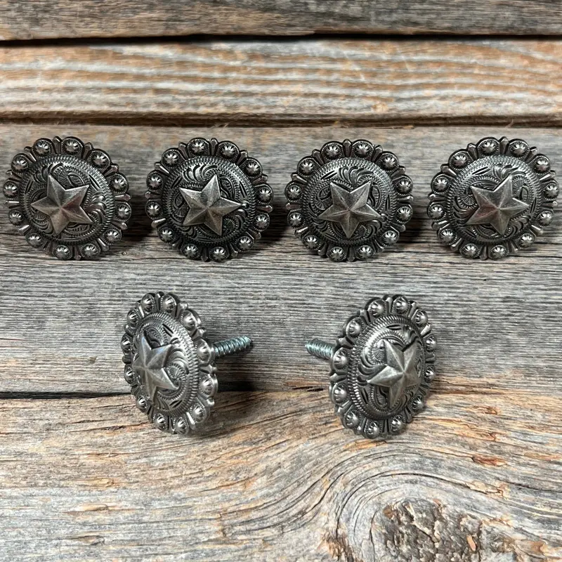 Antique Silver Star Saddle Set Ssw174 1