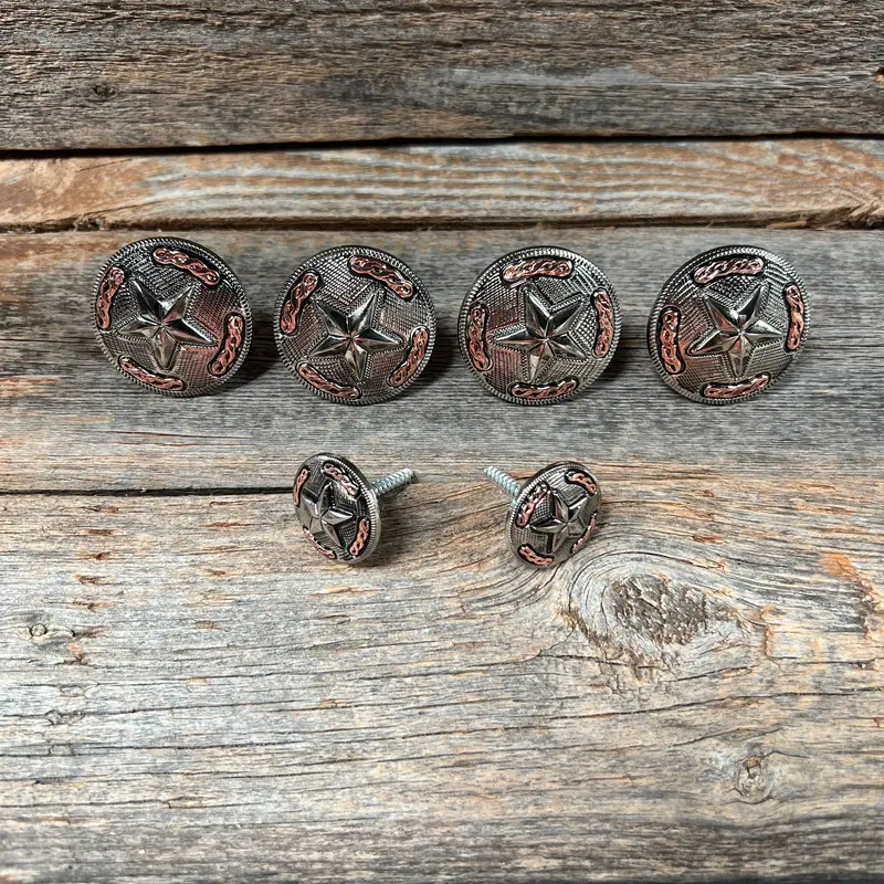 Antique Silver Texas Star Saddle Set Ssw187 1