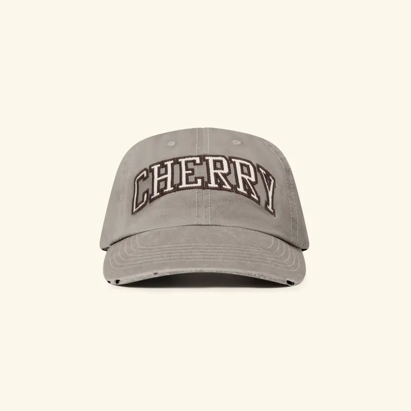 Applique 6 Panel Hat (Grey) 1