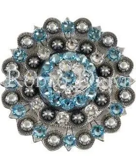 Aqua & Clear Antique Silver Berry Jacket European Crystal 1
