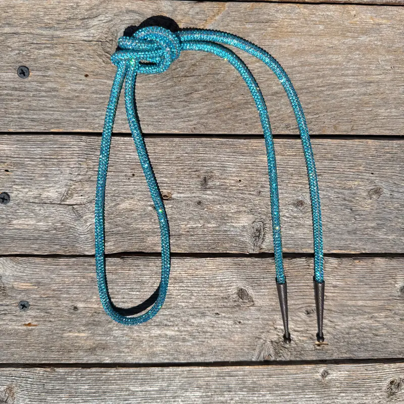 Aqua Rhinestone Western Bolo Tie #Bt118 1