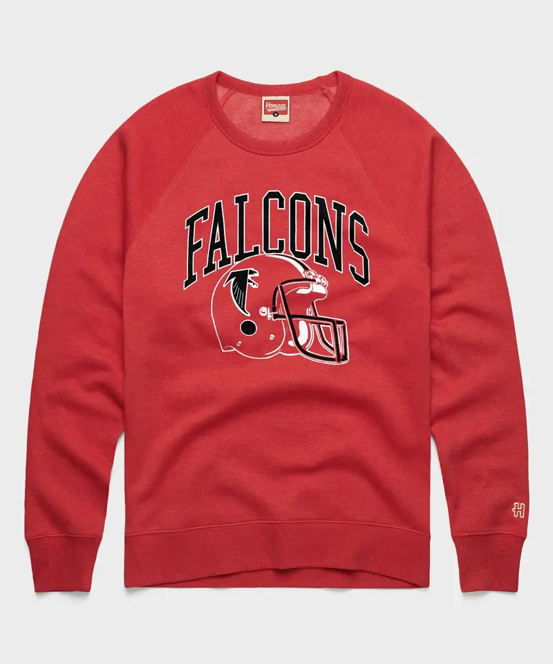 Atlanta Falcons Helmet Retro Crewneck 1