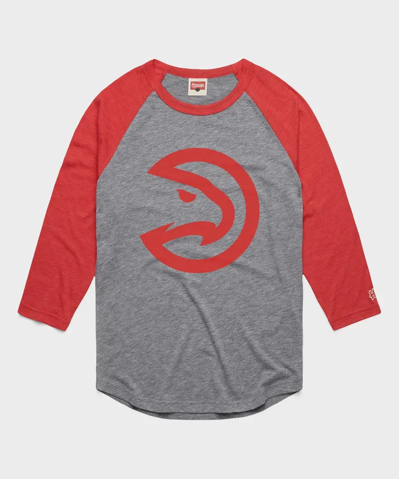 Atlanta Hawks Logo Raglan 1