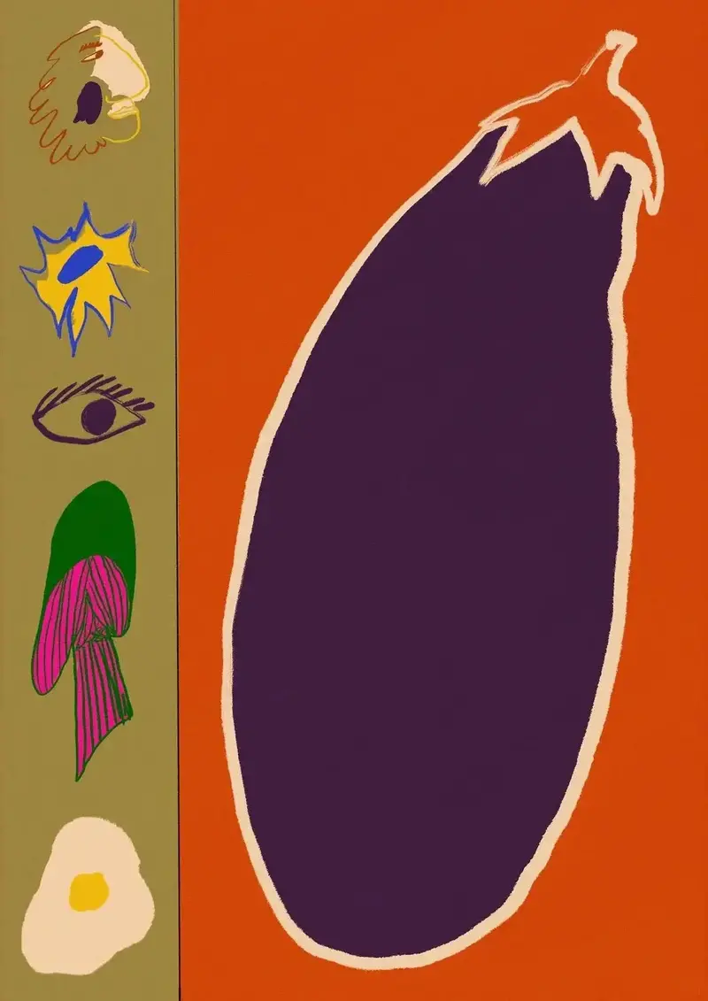 Aubergine Slice 2