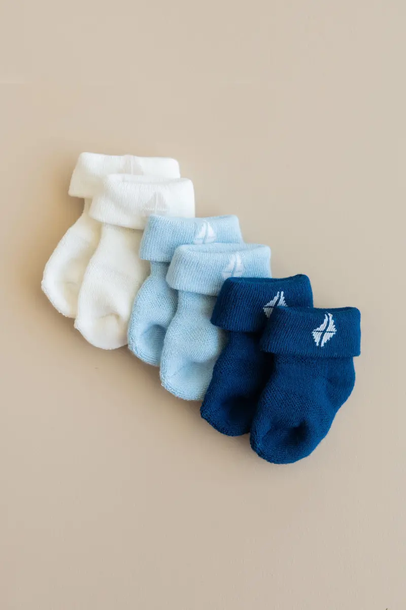 Baby 3-Pack Socks In Cool 1