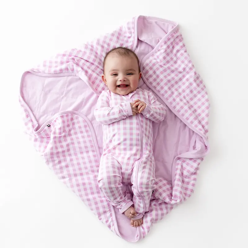 Baby Blanket In Gingham Thistle 1.0 1