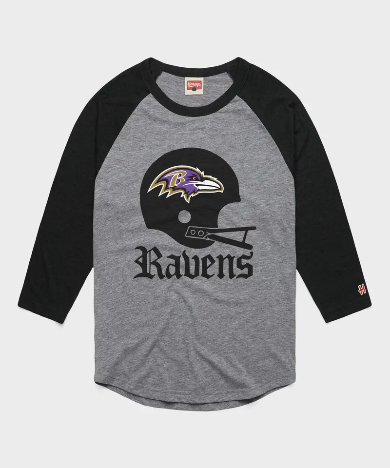 Baltimore Ravens Big Helmet Raglan 1
