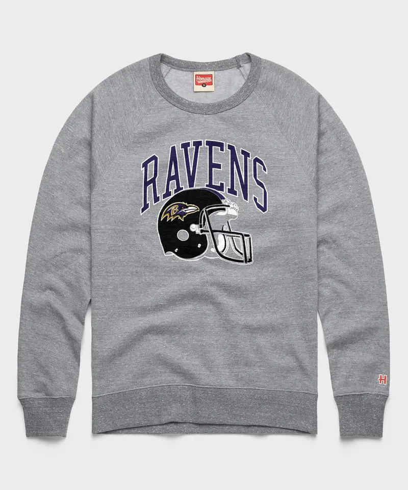 Baltimore Ravens Helmet Crewneck 1