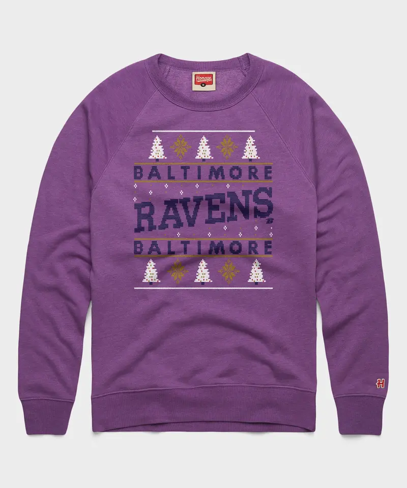 Baltimore Ravens Holiday Crewneck 1
