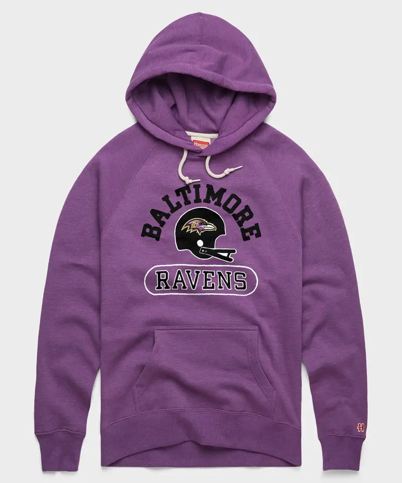 Baltimore Ravens Throwback Helmet Hoodie 1
