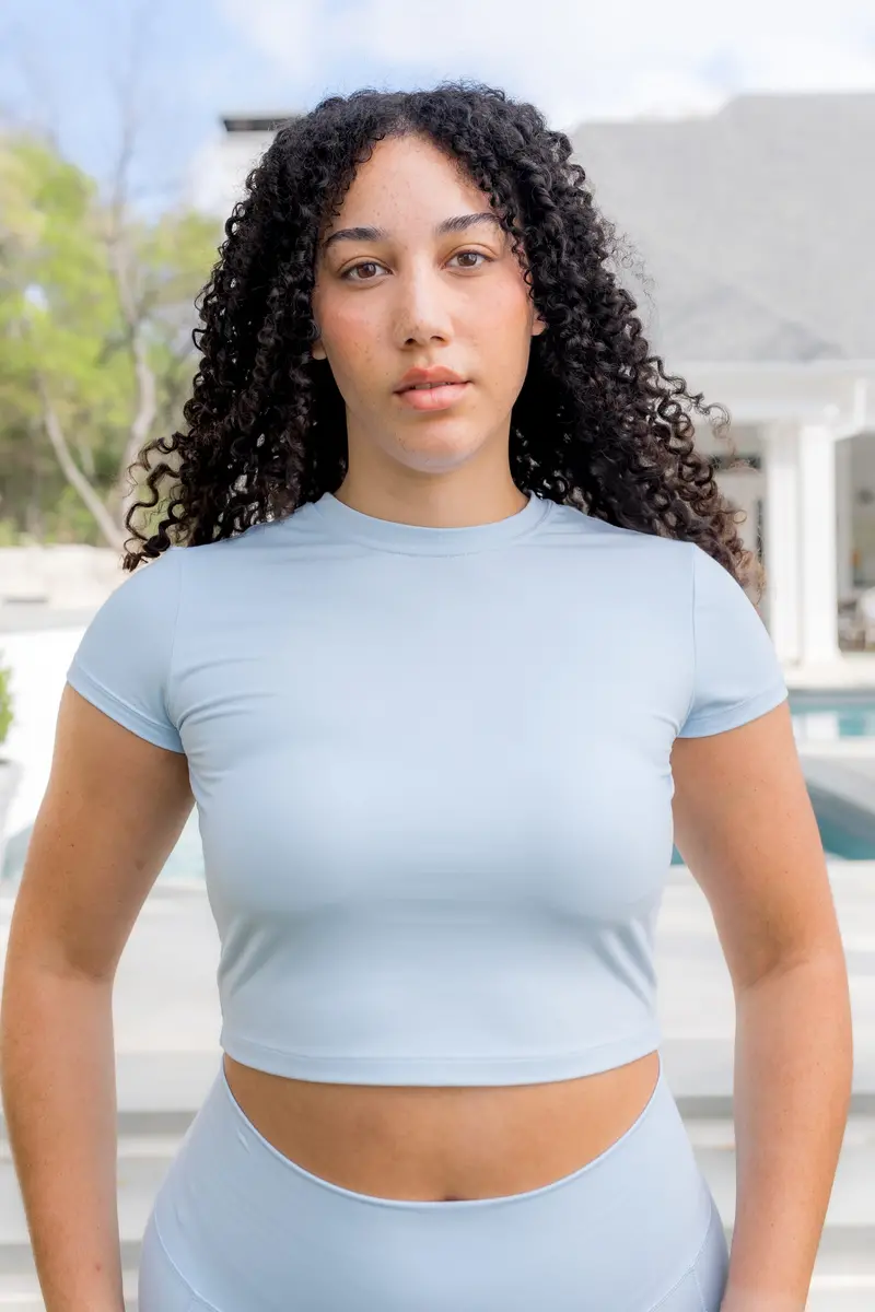 Bamboo Flex Baby Tee In Breeze 1