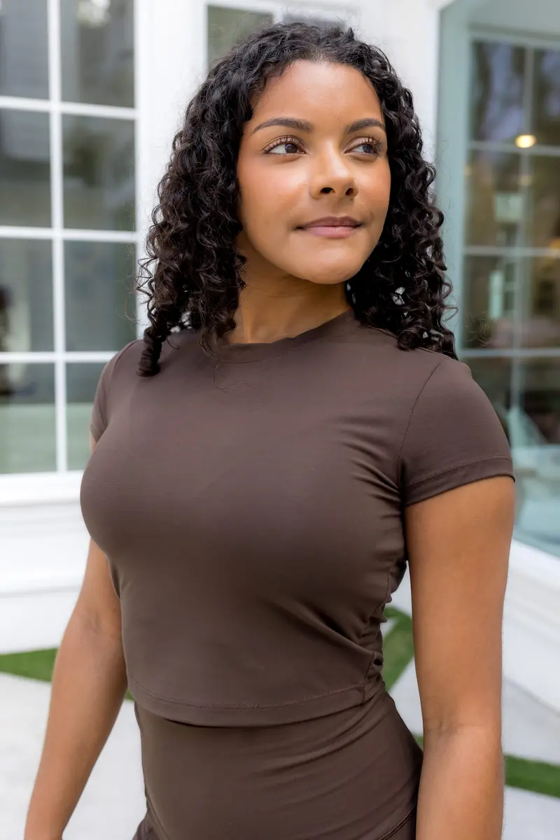 Bamboo Flex Baby Tee In Espresso 1