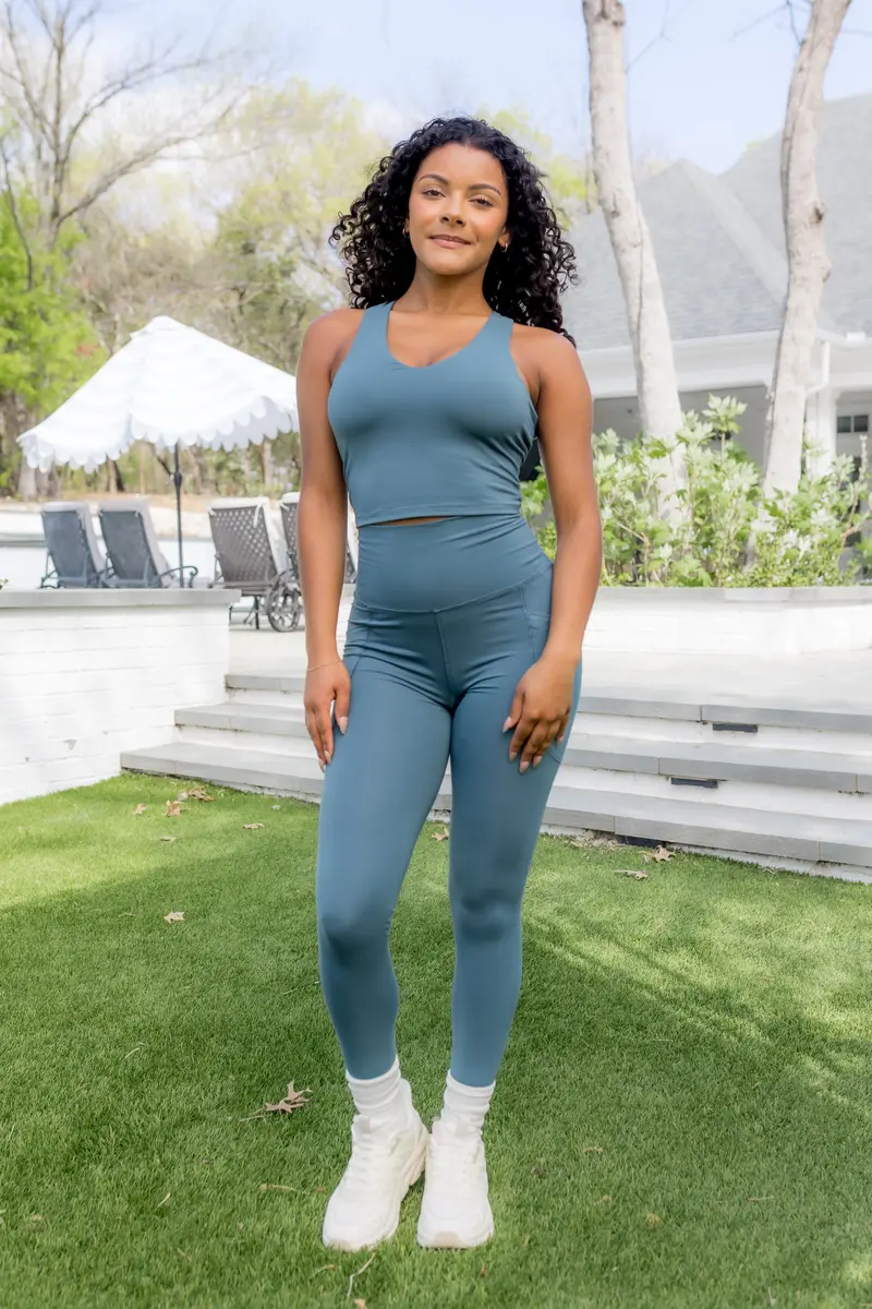 Bamboo Flex Bra Tank In Atlantic 4