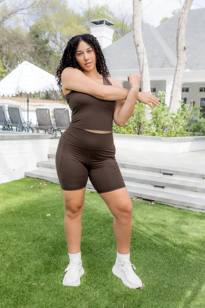 Bamboo Flex Bra Tank In Espresso 3