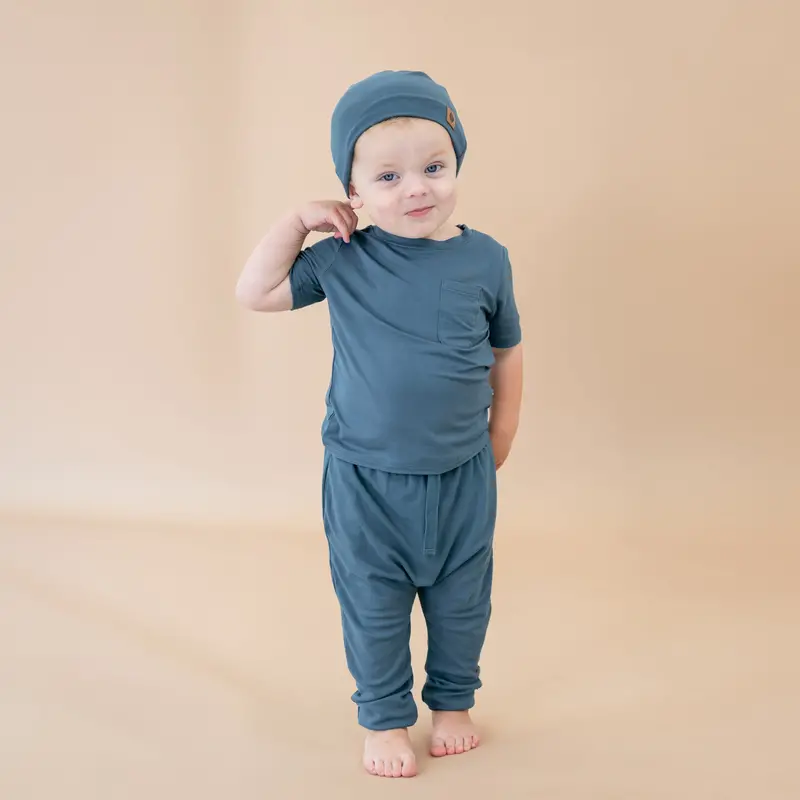 Bamboo Jersey Beanie In Atlantic 1