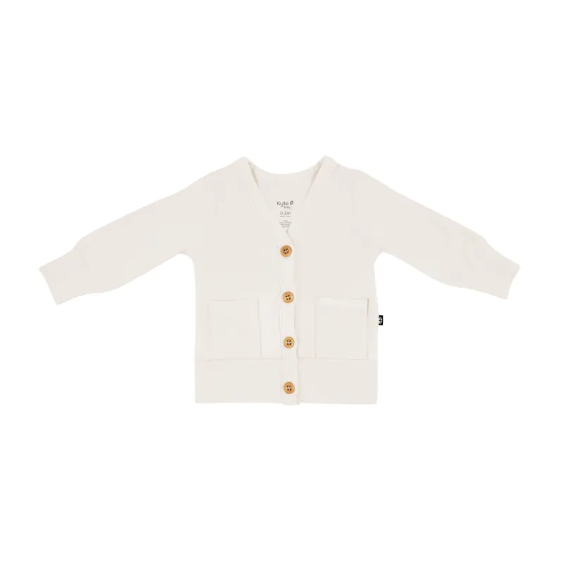 Bamboo Jersey Cardigan In Oat 1
