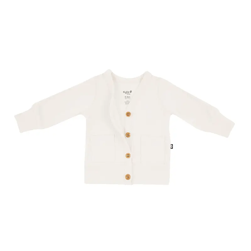 Bamboo Jersey Cardigan In Oat 3