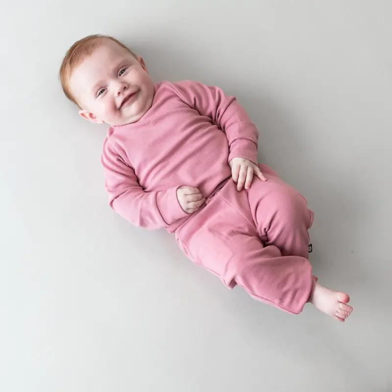 Bamboo Jersey Jogger Set In Apple Blossom 1