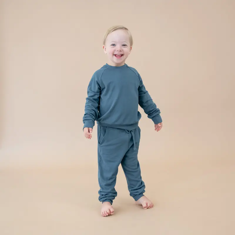 Bamboo Jersey Jogger Set In Atlantic 1