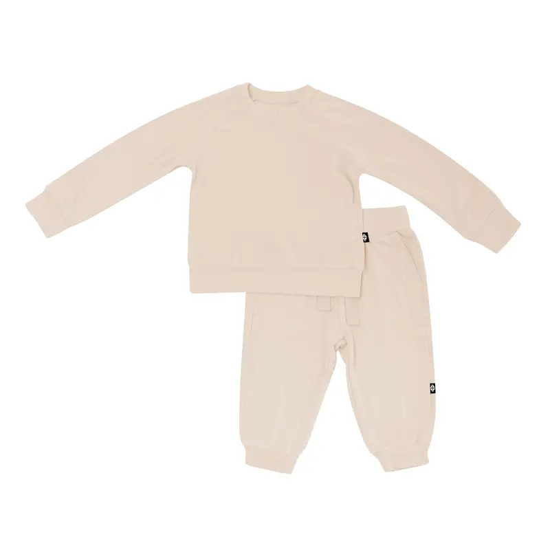Bamboo Jersey Jogger Set In Bisque 2
