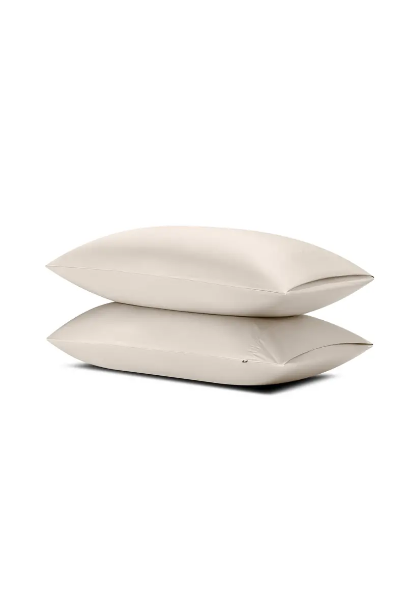 Bamboo Sateen Pillowcase Set In Sand Stone 1